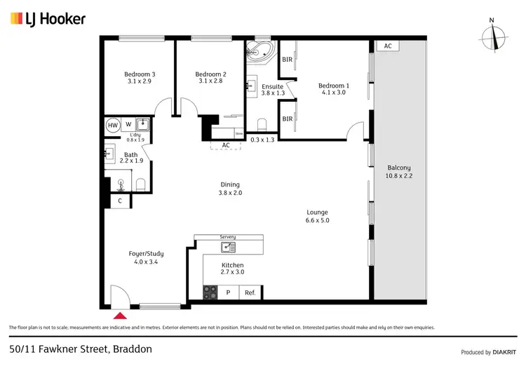 Floorplan of Homely apartment listing, 50/11 Fawkner Street, Braddon ACT 2612