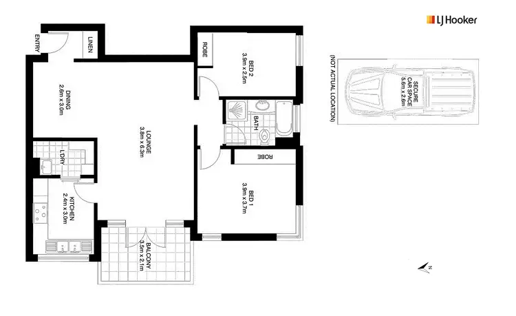 Floorplan of Homely unit listing, 5/299 Burns Bay Road, Lane Cove NSW 2066