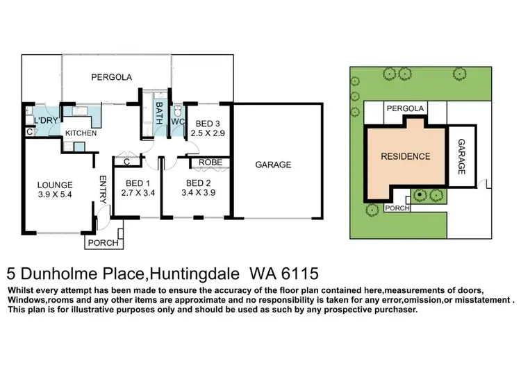Floorplan of Homely house listing, 5 Dunholme Place, Huntingdale WA 6110