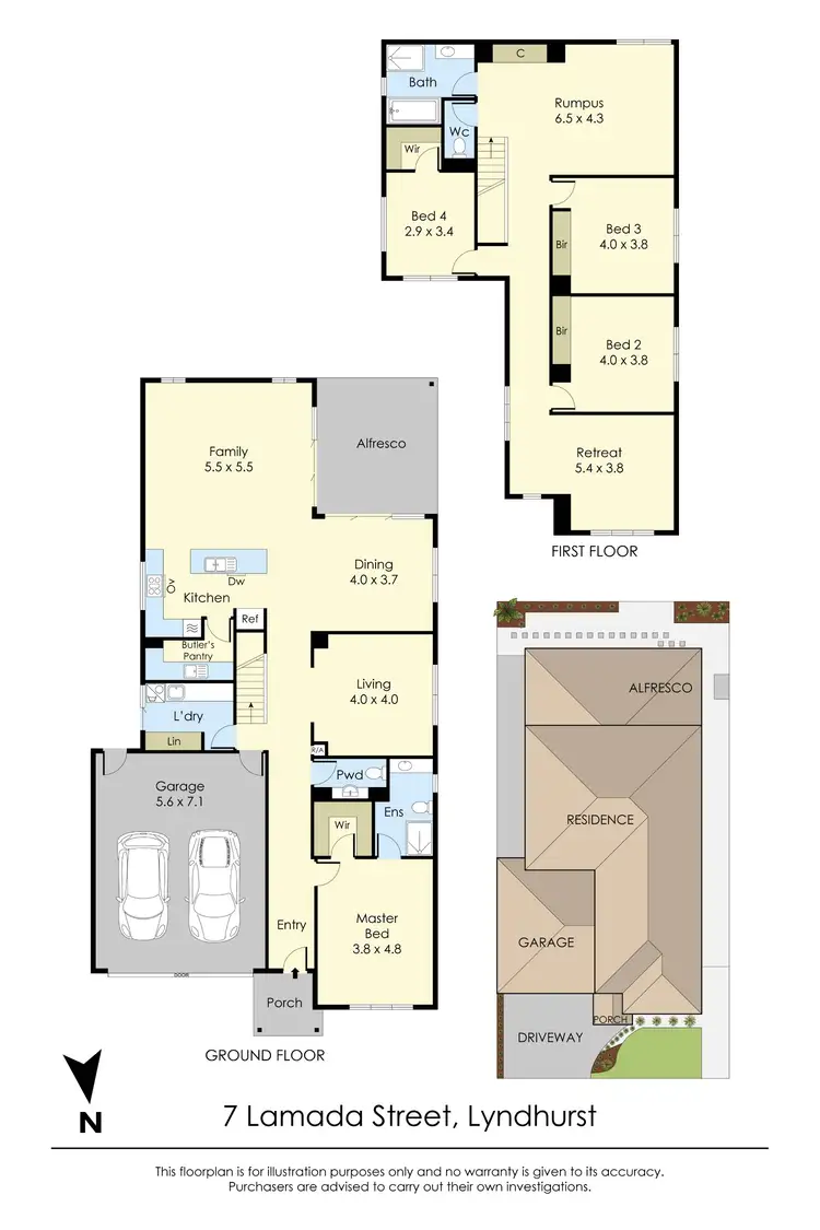 Floorplan of Homely house listing, 7 Lamada Street, Lyndhurst VIC 3975
