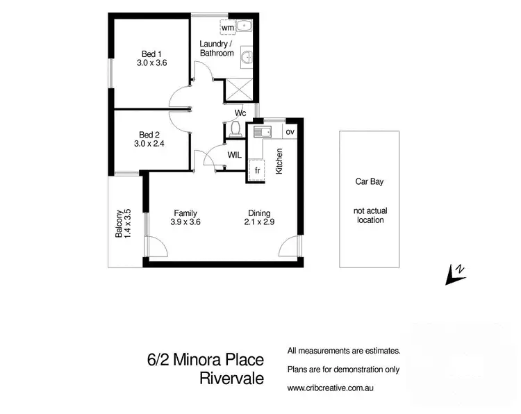 Floorplan of Homely apartment listing, 6/2 Minora Place, Rivervale WA 6103