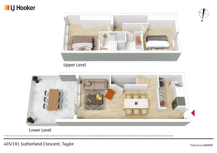 Floorplan of Homely apartment listing, 405/181 Sutherland Crescent, Taylor ACT 2913