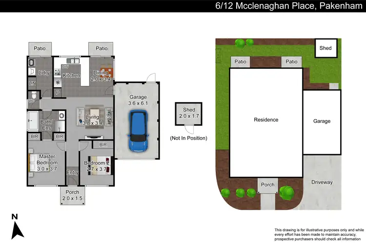 Floorplan of Homely unit listing, 6/12 McClenaghan Place, Pakenham VIC 3810