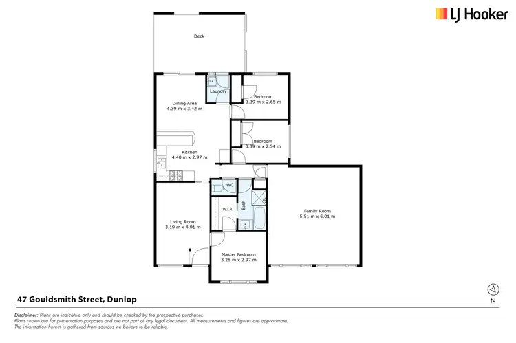 Floorplan of Homely house listing, 47 Gouldsmith Street, Dunlop ACT 2615