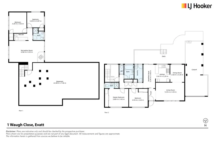 Floorplan of Homely house listing, 1 Waugh Close, Evatt ACT 2617