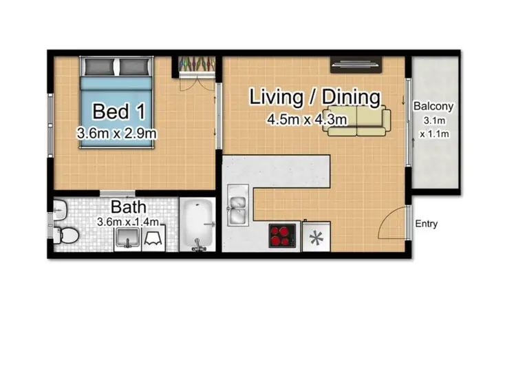 Floorplan of Homely unit listing, Unit 12/6 McPherson Close, Edge Hill QLD 4870
