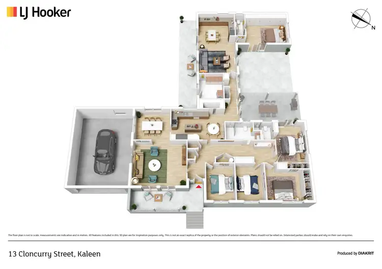 Floorplan of Homely house listing, 13 Cloncurry Street, Kaleen ACT 2617