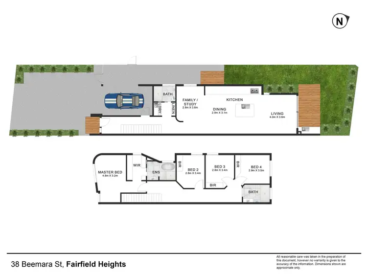 Floorplan of Homely semi-detached listing, 38a Beemera Street, Fairfield Heights NSW 2165