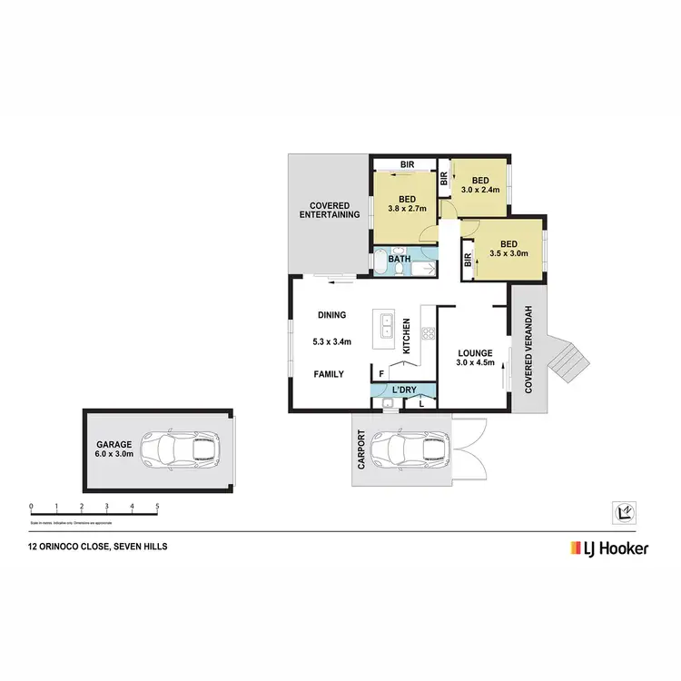 Floorplan of Homely house listing, 12 Orinoco Close, Seven Hills NSW 2147