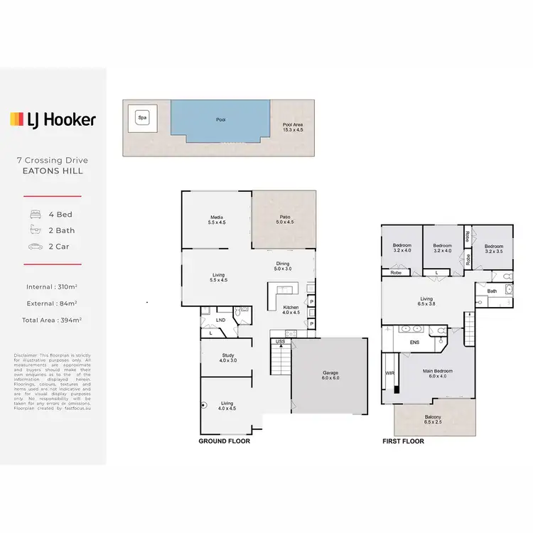 Floorplan of Homely house listing, 7 Crossing Drive, Eatons Hill QLD 4037