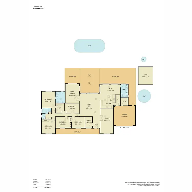 Floorplan of Homely house listing, 26 Barkley Drive, Gawler Belt SA 5118