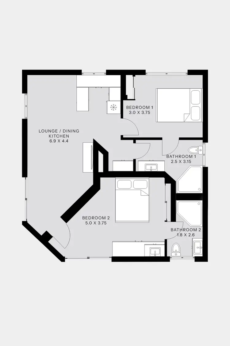 Floorplan of Homely villa listing, Villa 1&2/485 McDonald's Road, Pokolbin NSW 2320