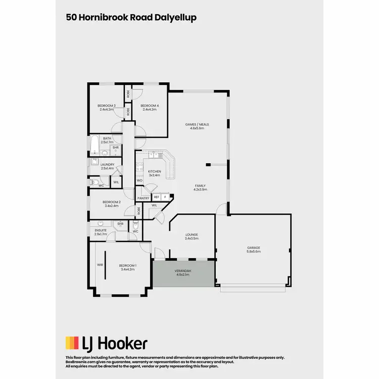 Floorplan of Homely house listing, 50 Hornibrook Road, Dalyellup WA 6230