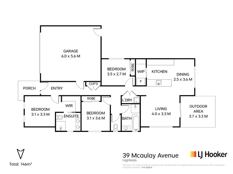 Floorplan of Homely house listing, 39 McAulay Avenue, Highfields QLD 4352