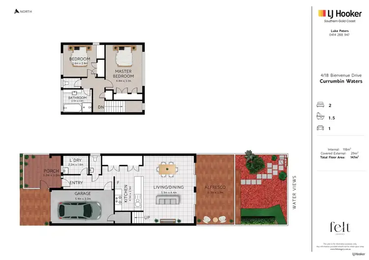 Floorplan of Homely townhouse listing, 4/18 Bienvenue Drive, Currumbin Waters QLD 4223