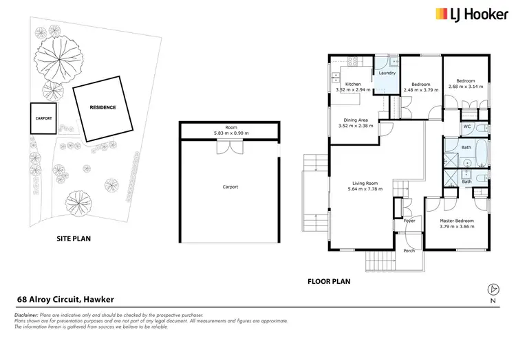 Floorplan of Homely house listing, 68 Alroy Circuit, Hawker ACT 2614
