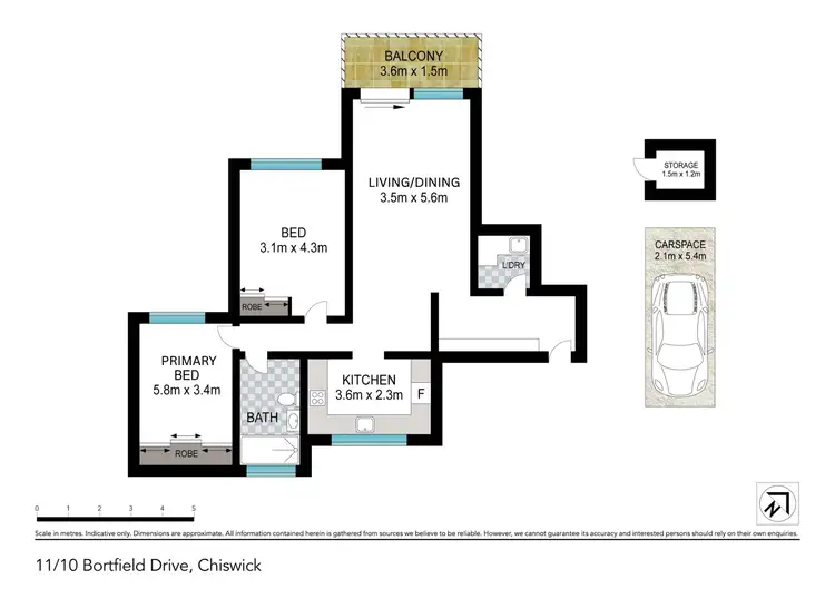 Floorplan of Homely apartment listing, 11/10 Bortfield Drive, Chiswick NSW 2046