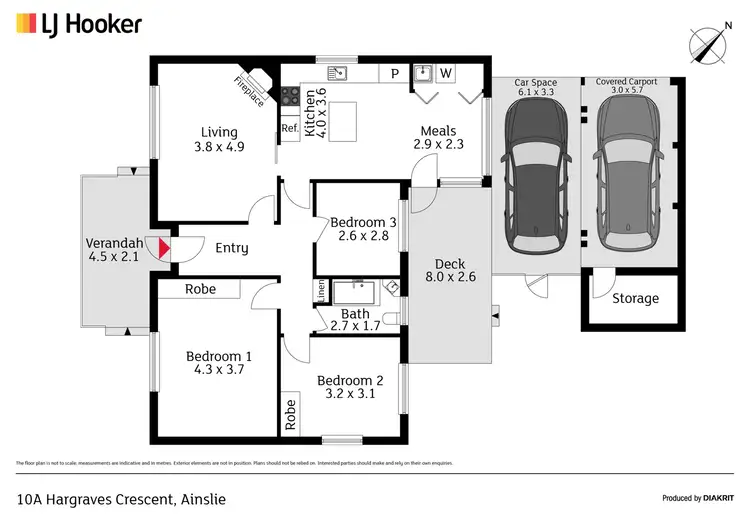 Floorplan of Homely house listing, 10A Hargraves Crescent, Ainslie ACT 2602