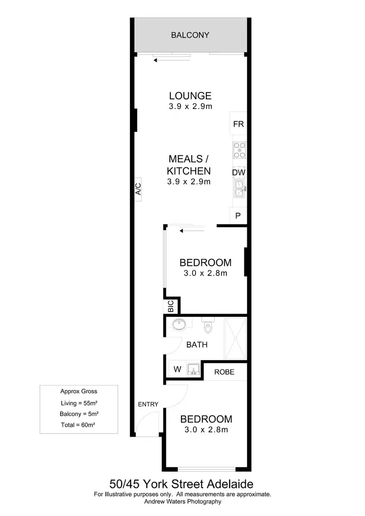 Floorplan of Homely apartment listing, 50/45 York Street, Adelaide SA 5000