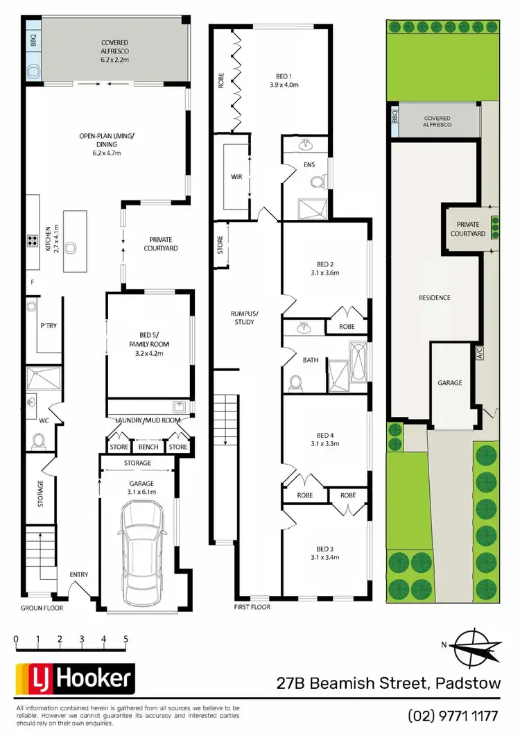 Floorplan of Homely semi-detached listing, 27B Beamish Street, Padstow NSW 2211