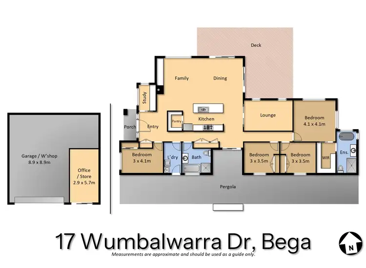 Floorplan of Homely rural property listing, 17 Wumbalwarra Drive, Bega NSW 2550