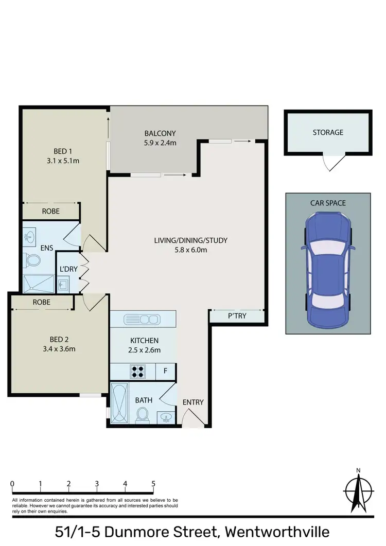 Floorplan of Homely apartment listing, 51/1-5 Dunmore Street, Wentworthville NSW 2145