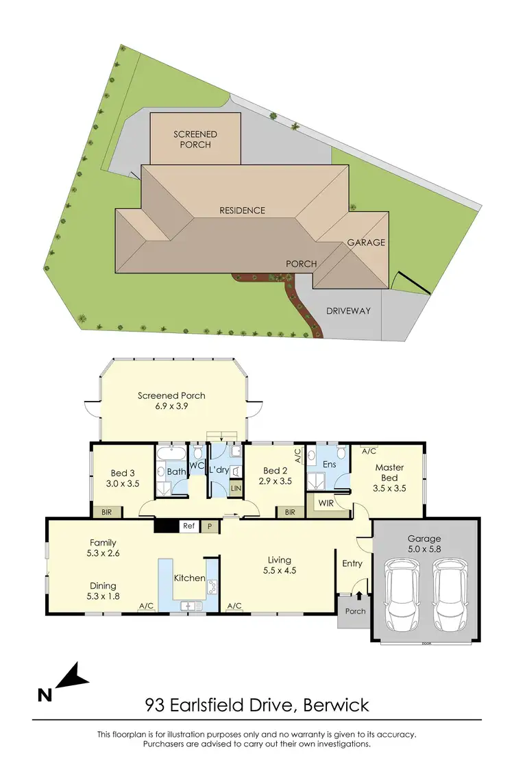 Floorplan of Homely house listing, 93 Earlsfield Drive, Berwick VIC 3806