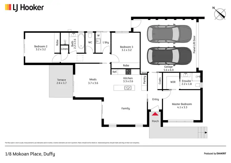 Floorplan of Homely townhouse listing, 1/8 Mokoan Place, Duffy ACT 2611
