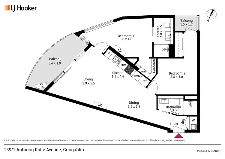 Floorplan of Homely apartment listing, 139/1 Anthony Rolfe Avenue, Gungahlin ACT 2912
