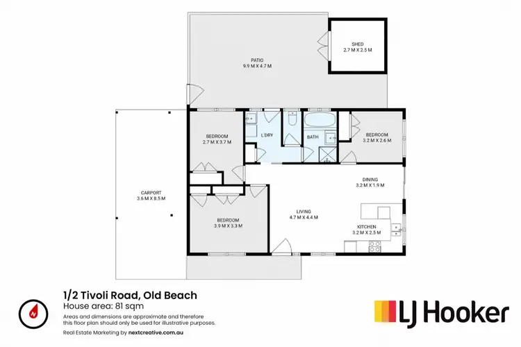 Floorplan of Homely house listing, Unit 1/2 Tivoli Road, Old Beach TAS 7017