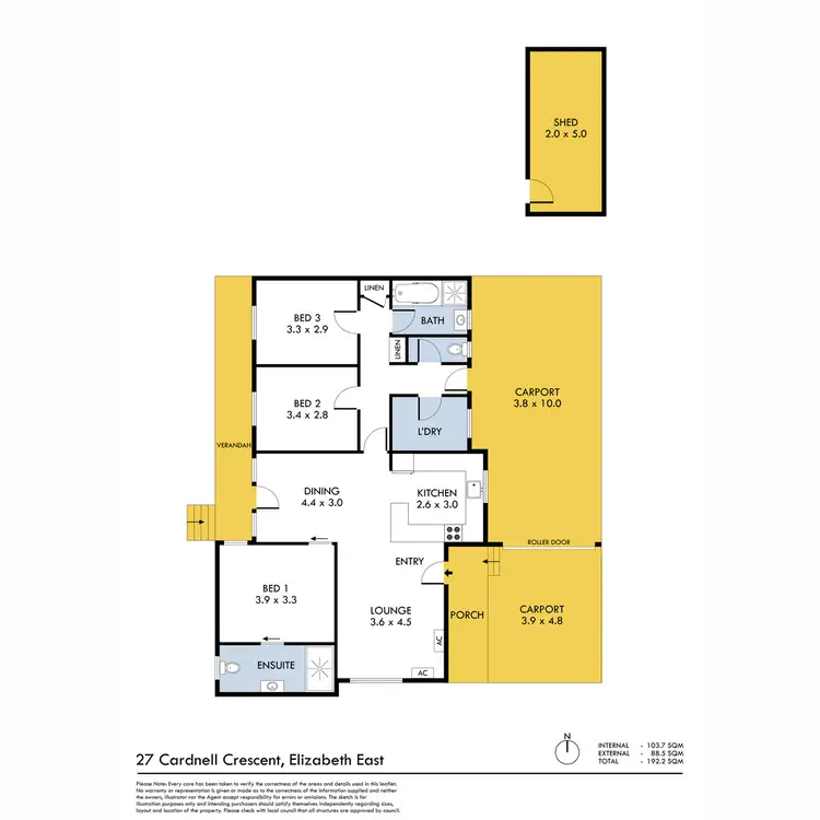 Floorplan of Homely house listing, 27 Cardnell Crescent, Elizabeth East SA 5112