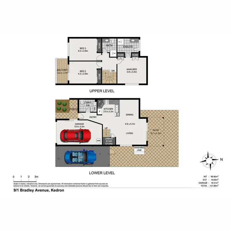Floorplan of Homely townhouse listing, 9/1 Bradley Avenue, Kedron QLD 4031