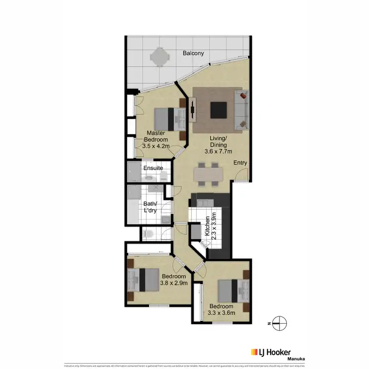 Floorplan of Homely apartment listing, 9/50 Leahy Close, Narrabundah ACT 2604
