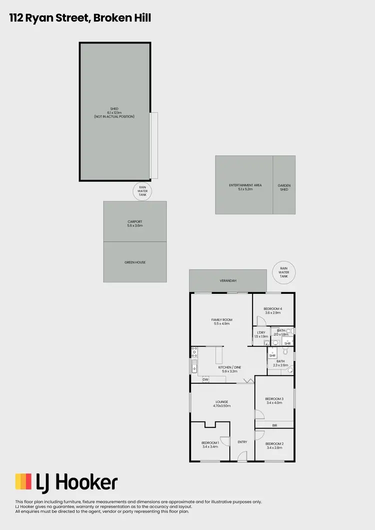 Floorplan of Homely house listing, 112 Ryan Street, Broken Hill NSW 2880