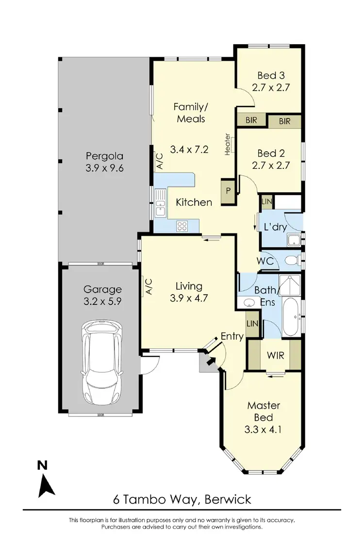 Floorplan of Homely house listing, 6 Tambo Way, Berwick VIC 3806