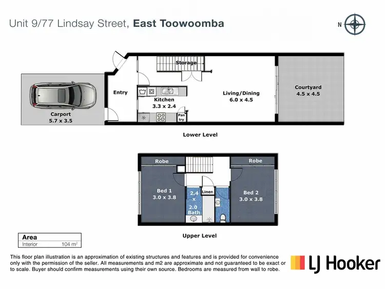 Floorplan of Homely unit listing, 9/77 Lindsay Street, East Toowoomba QLD 4350