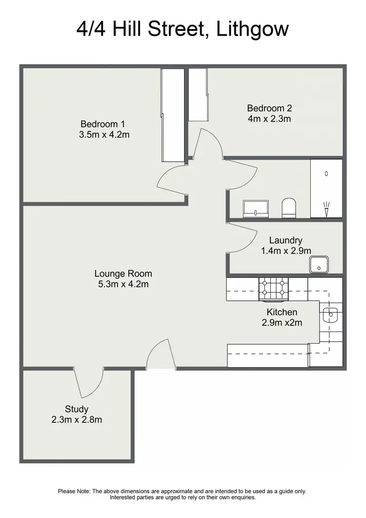 Floorplan of Homely unit listing, 4/4 Hill Street, Lithgow NSW 2790
