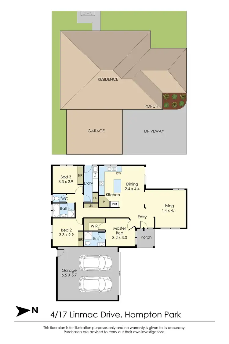 Floorplan of Homely unit listing, 4/17 Linmac Drive, Hampton Park VIC 3976