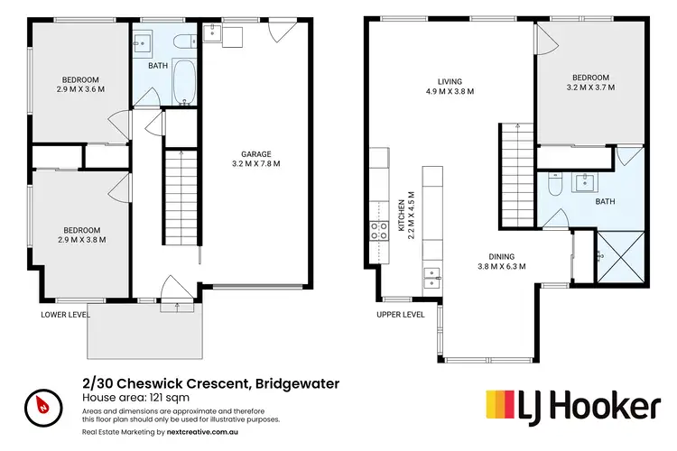 Floorplan of Homely semi-detached listing, 1 & 2/30 Cheswick Crescent, Bridgewater TAS 7030