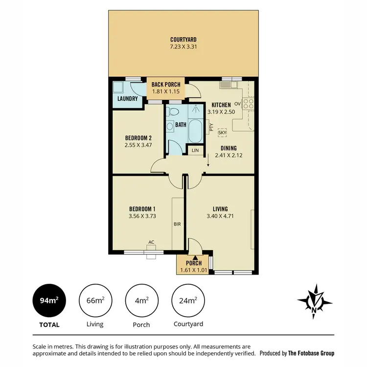 Floorplan of Homely unit listing, 2/7 Alpha Street, Kensington Park SA 5068