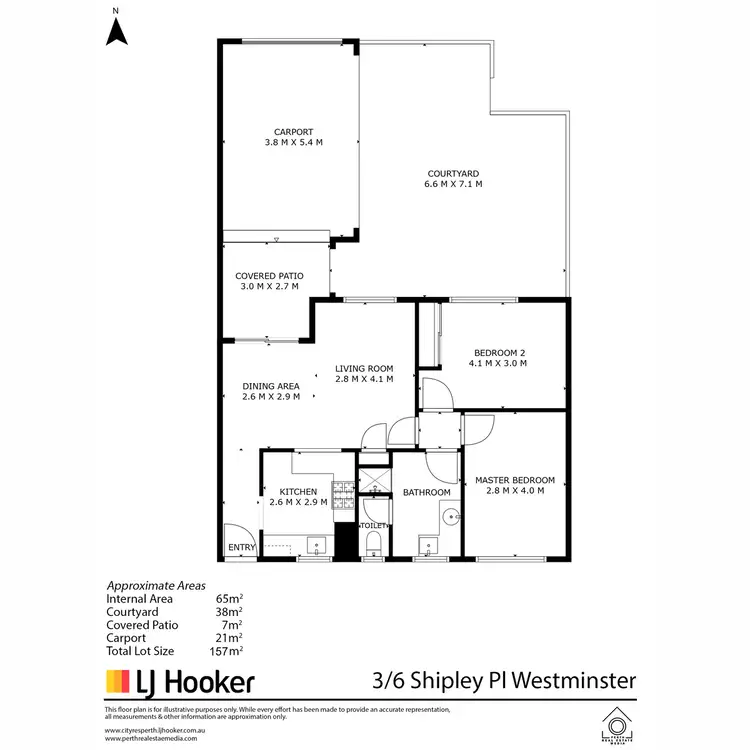 Floorplan of Homely villa listing, 3/6 Shipley Place, Westminster WA 6061