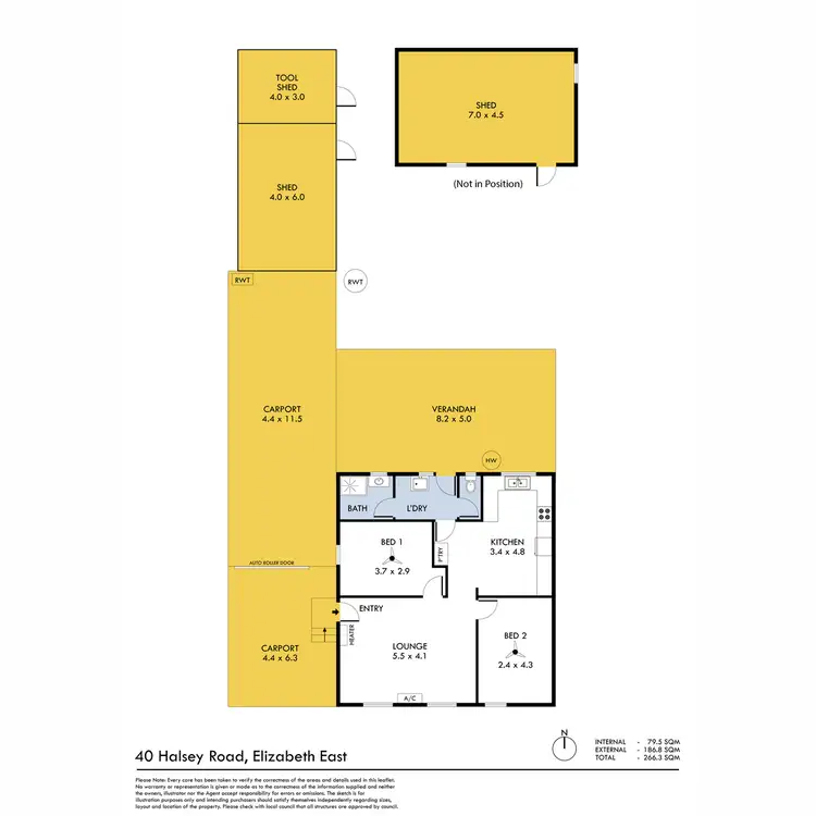 Floorplan of Homely house listing, 40 Halsey Road, Elizabeth East SA 5112