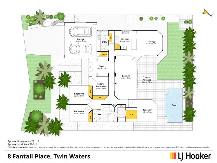 Floorplan of Homely house listing, 8 Fantail Place, Twin Waters QLD 4564