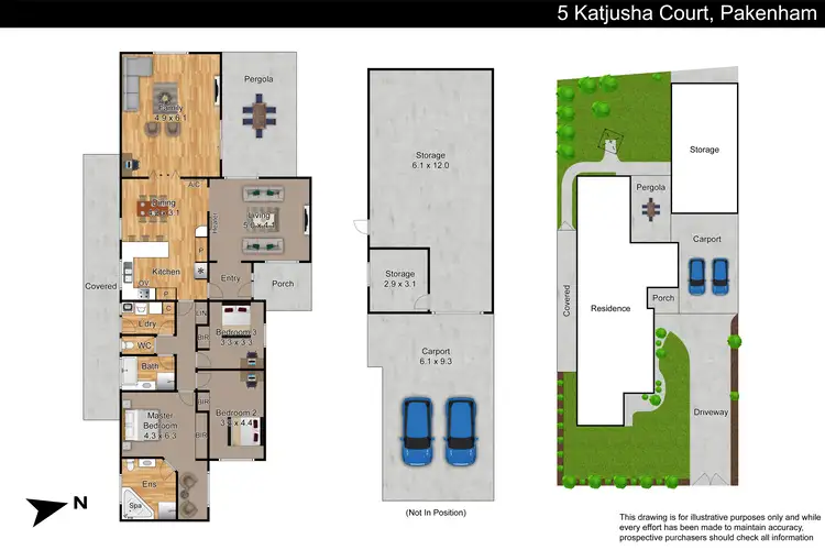 Floorplan of Homely house listing, 5 Katjusha Court, Pakenham VIC 3810