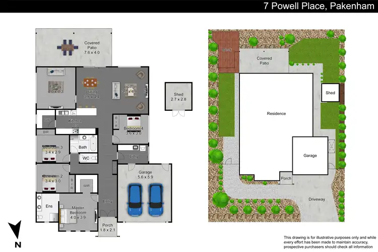 Floorplan of Homely house listing, 7 Powell Place, Pakenham VIC 3810