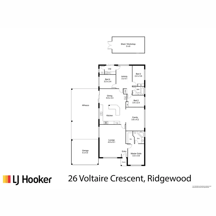 Floorplan of Homely house listing, 26 Voltaire Crescent, Ridgewood WA 6030