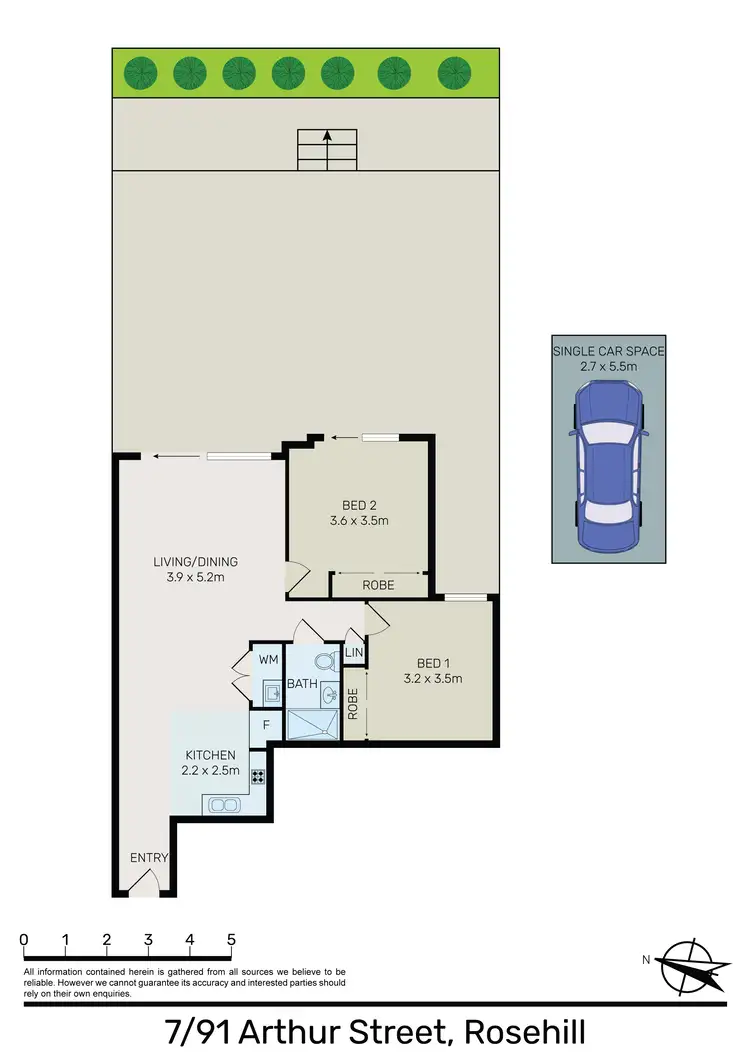 Floorplan of Homely unit listing, 7/91 Arthur Street, Rosehill NSW 2142