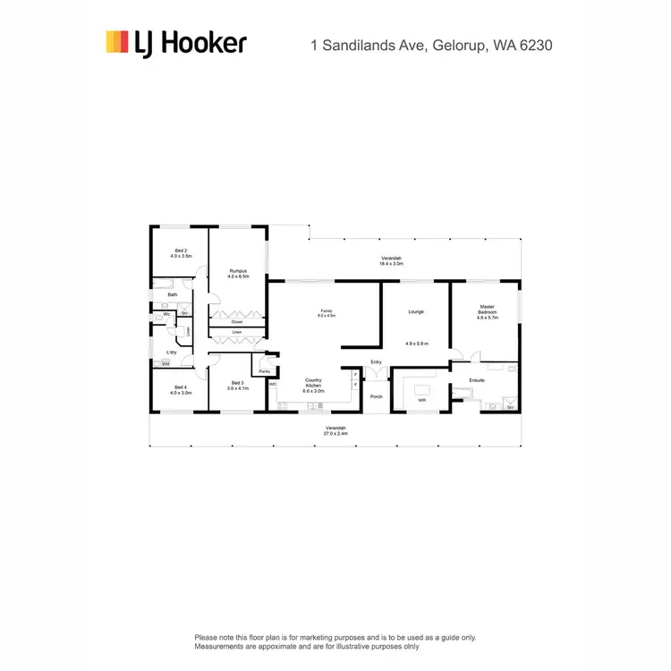 Floorplan of Homely house listing, 1 Sandilands Avenue, Gelorup WA 6230