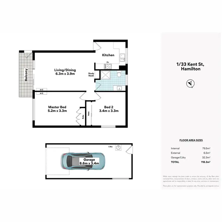 Floorplan of Homely apartment listing, 1/33 Kent Street, Hamilton QLD 4007
