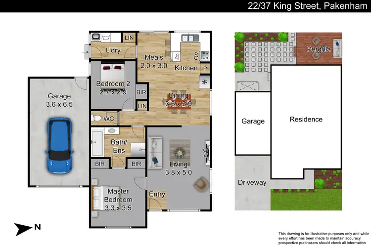 Floorplan of Homely unit listing, 22/37 King Street, Pakenham VIC 3810